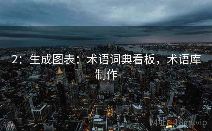 2：生成图表：术语词典看板，术语库制作